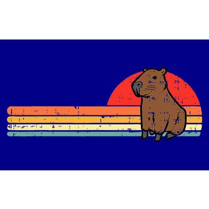 Capybara Chest Sunset Retro Capy Rodent Bumper Sticker