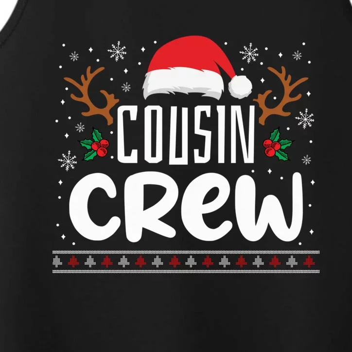 Cousin Crew Santa T shirt Christmas Family Matching Pajamas Performance Tank