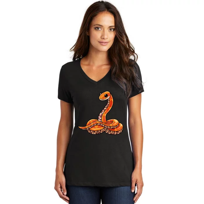 Cute Corn Snake Women's V-Neck T-Shirt