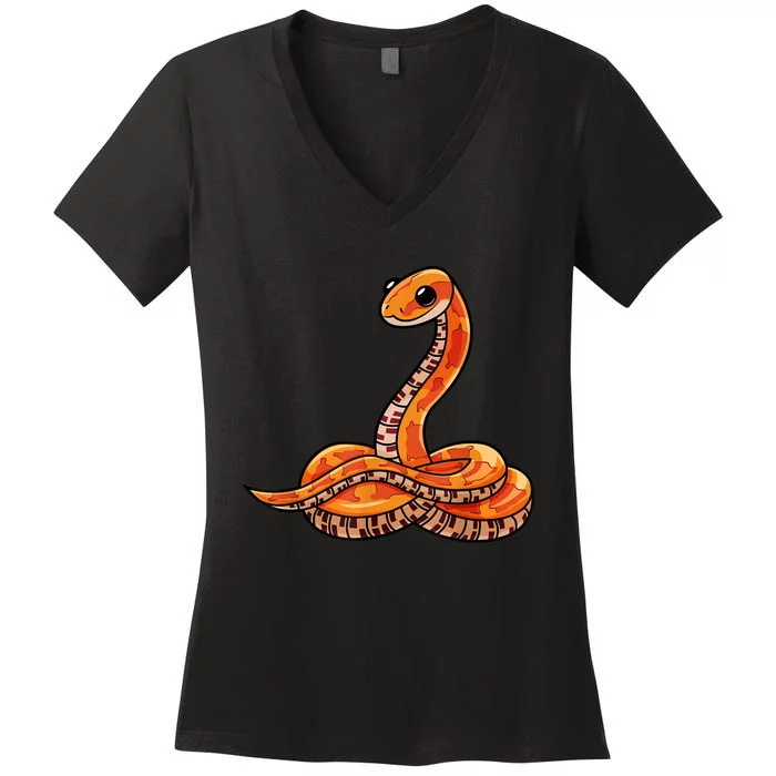 Cute Corn Snake Women's V-Neck T-Shirt