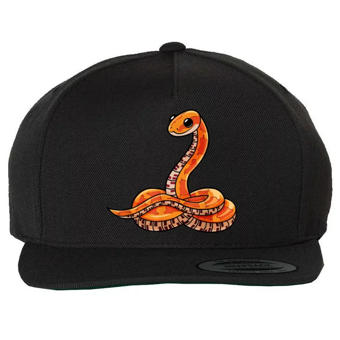 Cute Corn Snake Wool Snapback Cap