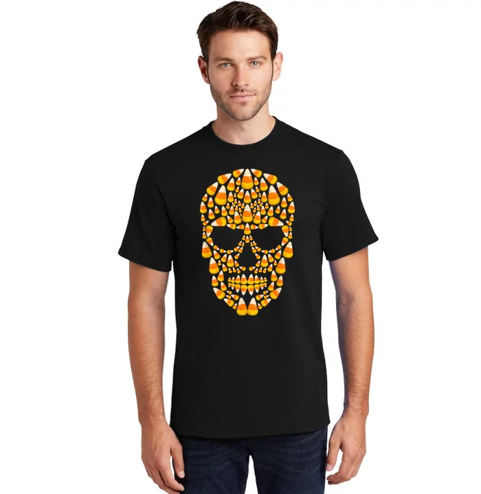 Candy Corn Skull Skeleton Halloween Funny Costume Tall T-Shirt