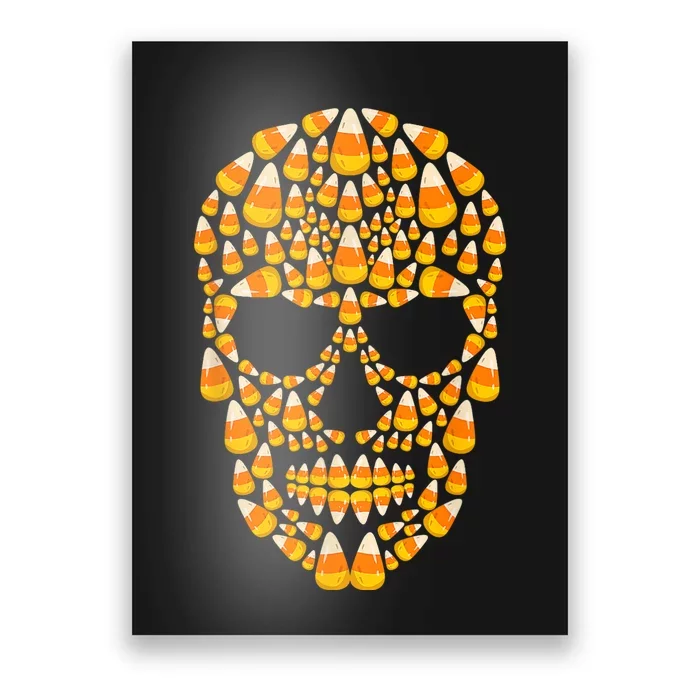 Candy Corn Skull Skeleton Halloween Funny Costume Poster