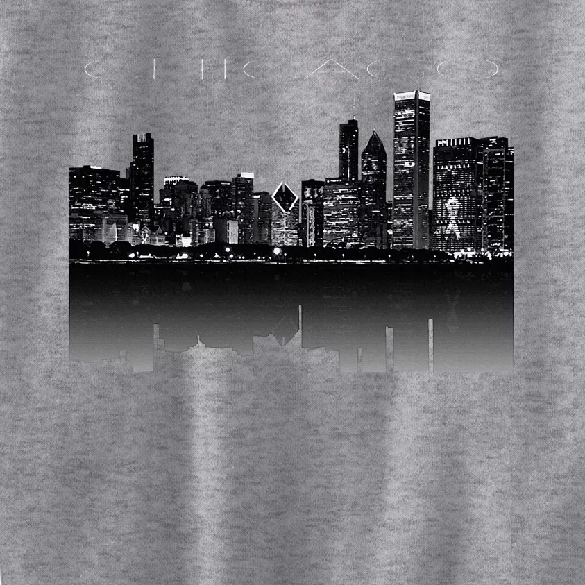 Chicago City Skyline Lights At Night Kids Sweatshirt