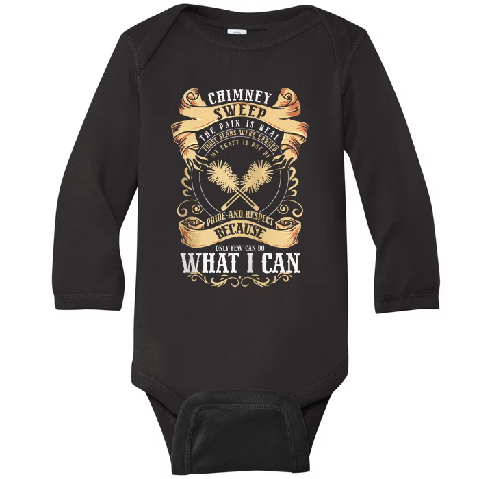 Chimney Cleaner Sweeper Professional Chimney Sweep Baby Long Sleeve Bodysuit