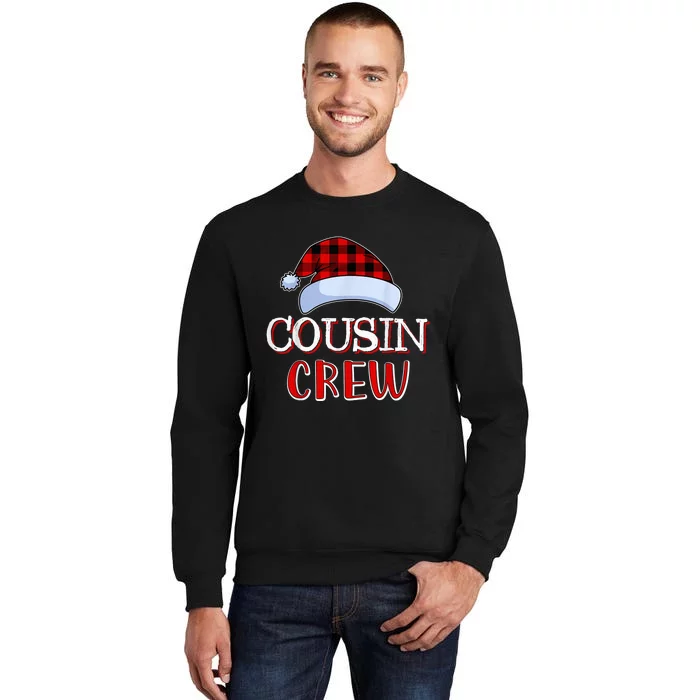 Cousin Crew Santa Family Matching Christmas Pajamas Tall Sweatshirt