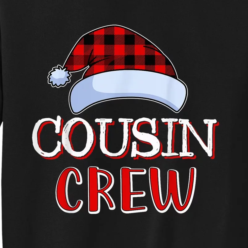 Cousin Crew Santa Family Matching Christmas Pajamas Tall Sweatshirt