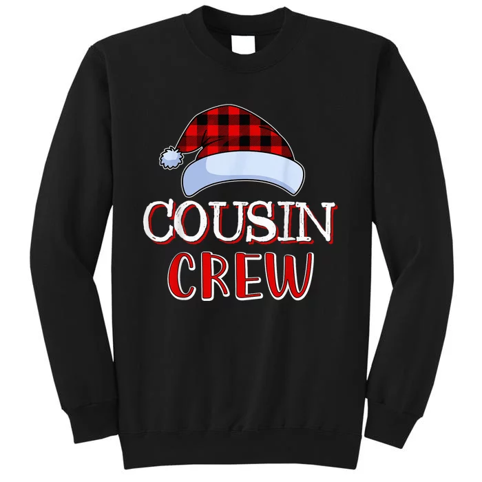 Cousin Crew Santa Family Matching Christmas Pajamas Tall Sweatshirt