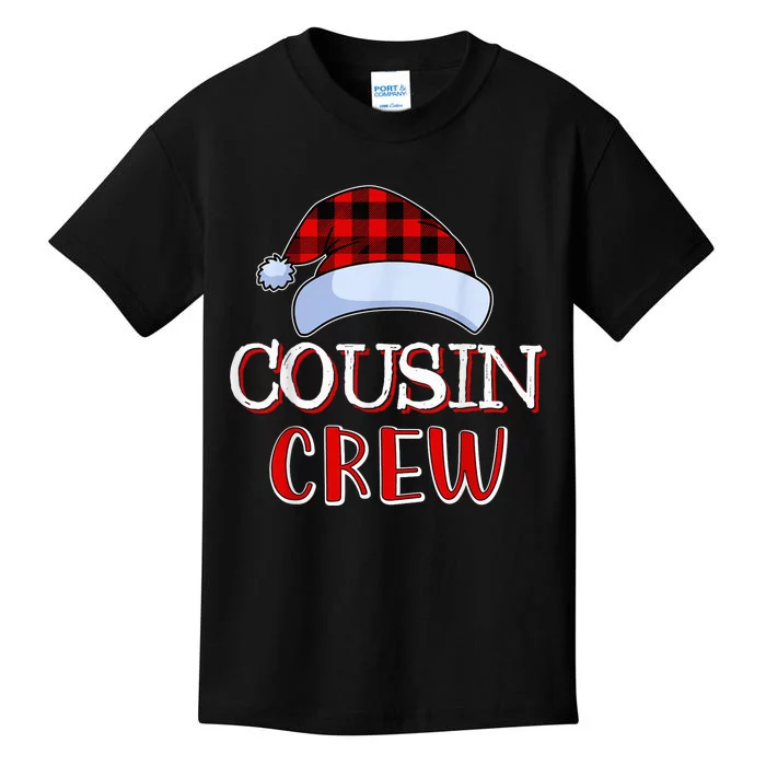 Cousin Crew Santa Family Matching Christmas Pajamas Kids T-Shirt