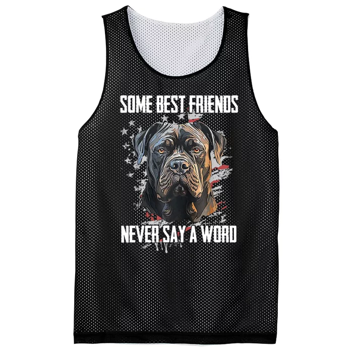 Cane Corso Some Best Friends Never Say A Word Mesh Reversible Basketball Jersey Tank