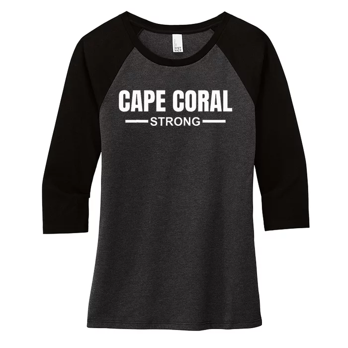 Cape Coral Strong Community Strength Prayer & Support Women's Tri-Blend 3/4-Sleeve Raglan Shirt