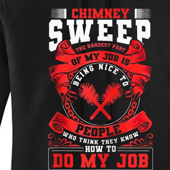 Chimney Cleaner Sweeper Professional Chimney Sweep Women's Pullover Hoodie