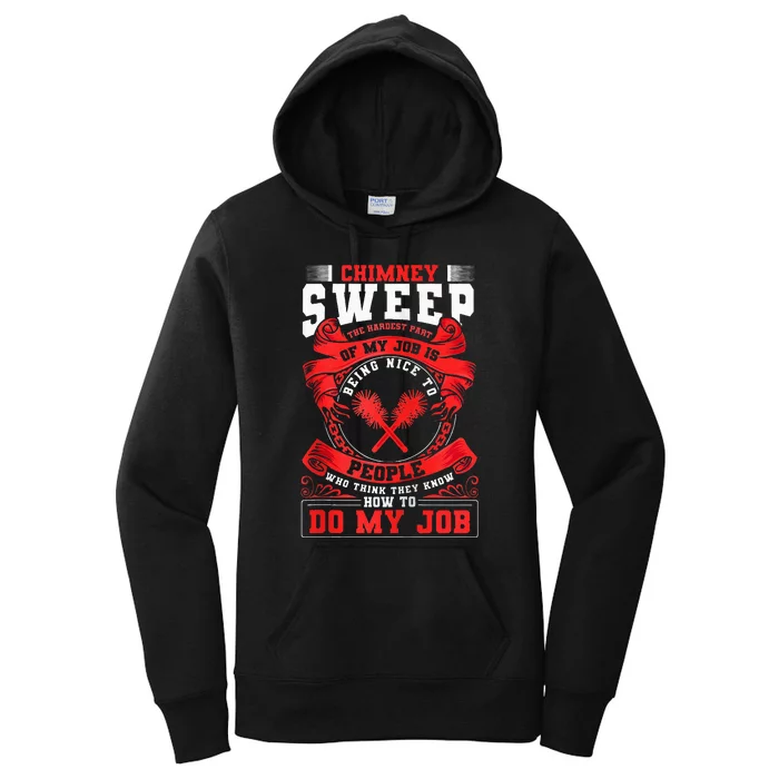 Chimney Cleaner Sweeper Professional Chimney Sweep Women's Pullover Hoodie