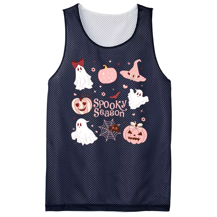 Cute Coquette Spooky Season Mesh Reversible Basketball Jersey Tank