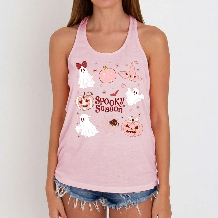 Cute Coquette Spooky Season Women's Knotted Racerback Tank