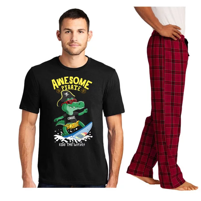 Cool Crocodile Surfing Pajama Set