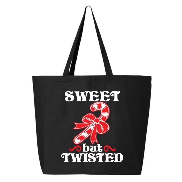 Candy Cane Sweet But Twisted Funny Christmas 25L Jumbo Tote