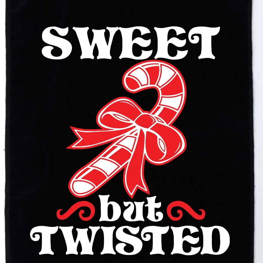 Candy Cane Sweet But Twisted Funny Christmas Platinum Collection Golf Towel