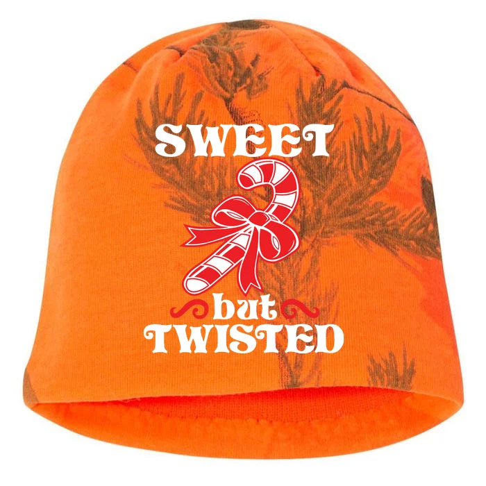 Candy Cane Sweet But Twisted Funny Christmas Kati - Camo Knit Beanie