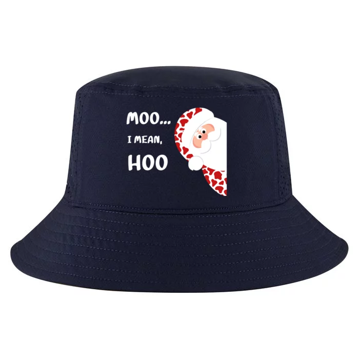 Christmas Cow Santa Moo I Mean Hoo Funny Family Matching Gift Cool Comfort Performance Bucket Hat