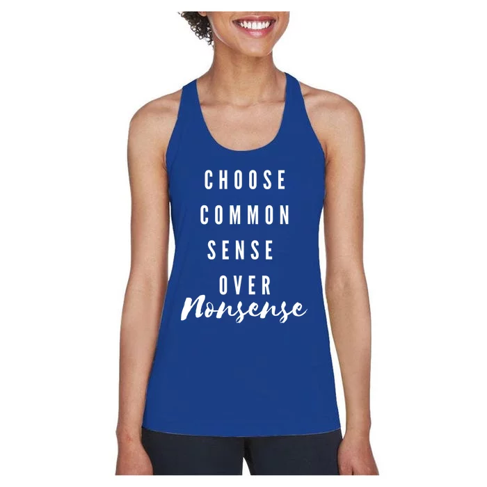 Chose Common Sense Over Nonsense Kamala Harris 2024 Women's Racerback Tank