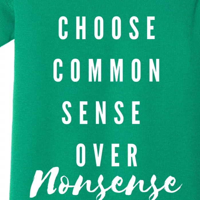 Chose Common Sense Over Nonsense Kamala Harris 2024 Baby Bodysuit