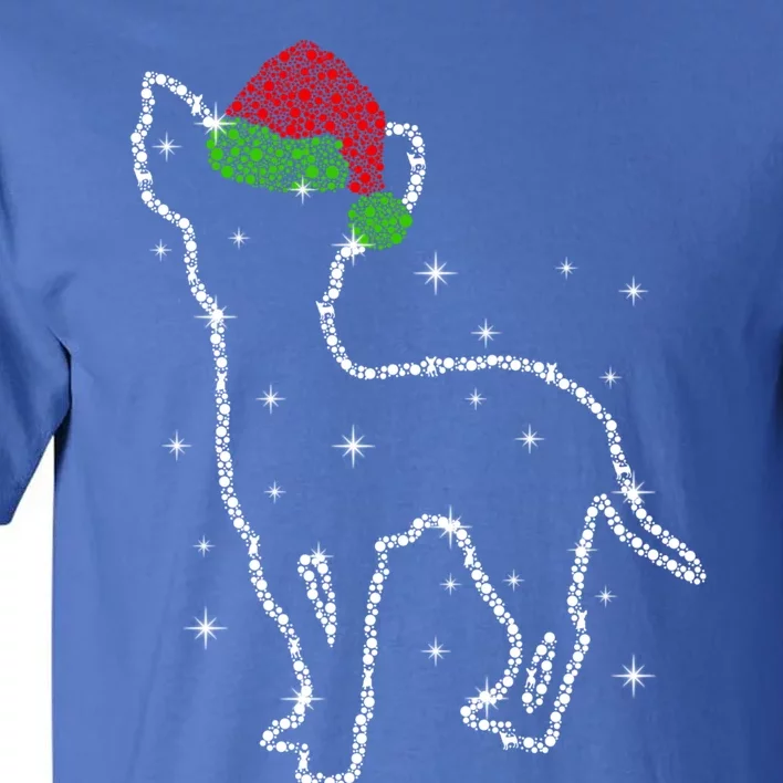 Cute Chihuahua Santa Hat Christmas Lights Dog Lover Xmas Cool Gift Tall T-Shirt