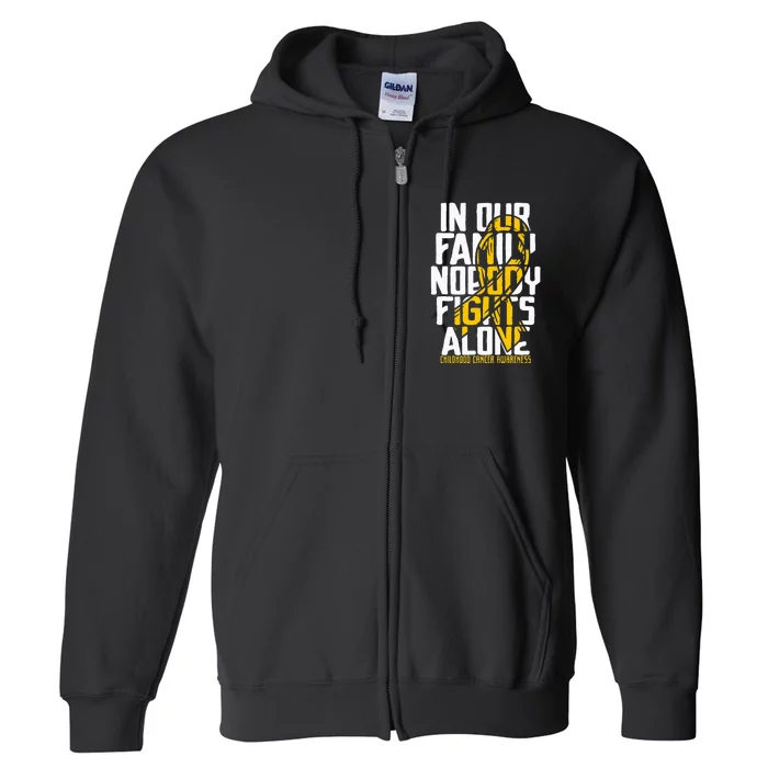 Childhood Cancer Support Family Childhood Cancer Awareness Full Zip Hoodie