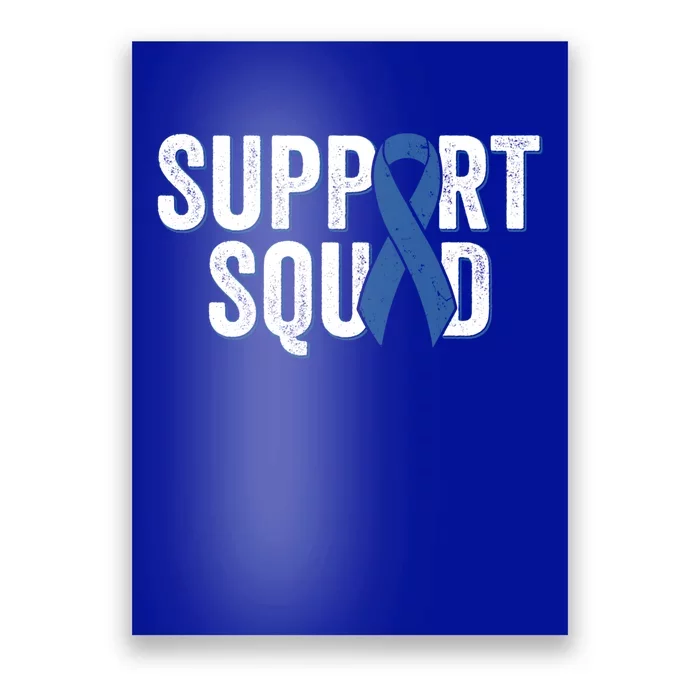 Colon Cancer Support Squad Blue Colorectal Awareness Ribbon Gift Poster