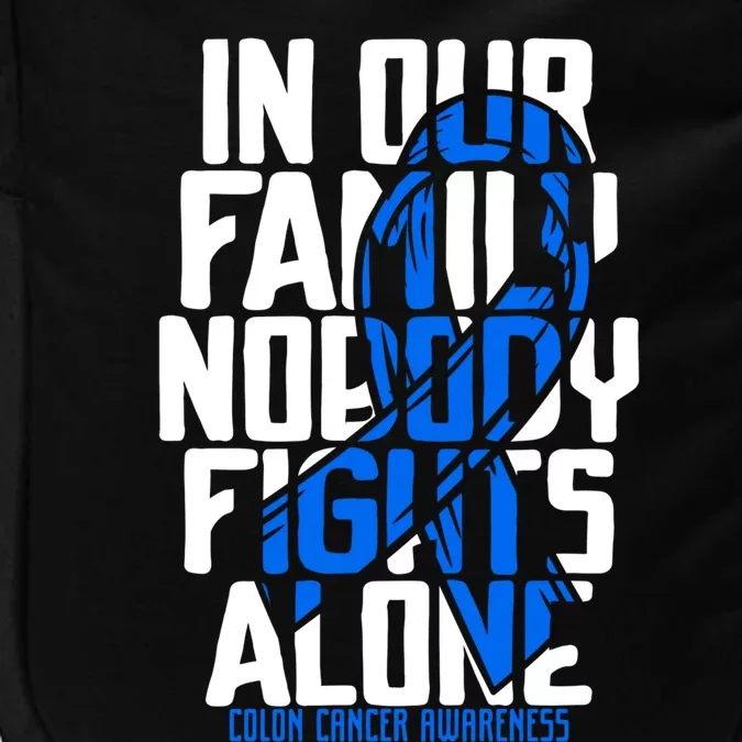 Colon Cancer Support Tee Family Blue Colon Cancer Awareness Gift Impact Tech Backpack