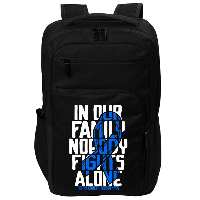 Colon Cancer Support Tee Family Blue Colon Cancer Awareness Gift Impact Tech Backpack