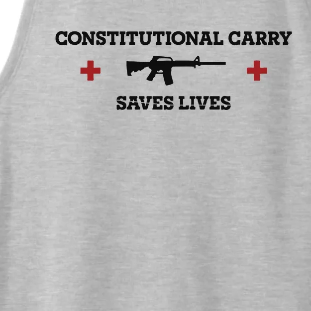 Constitutional Carry Saves Lives Ladies Tri-Blend Wicking Tank