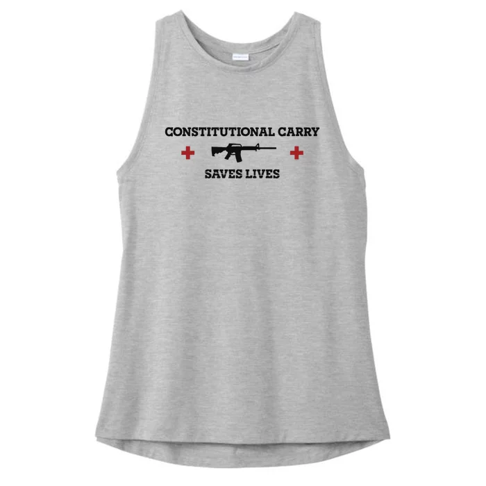 Constitutional Carry Saves Lives Ladies Tri-Blend Wicking Tank