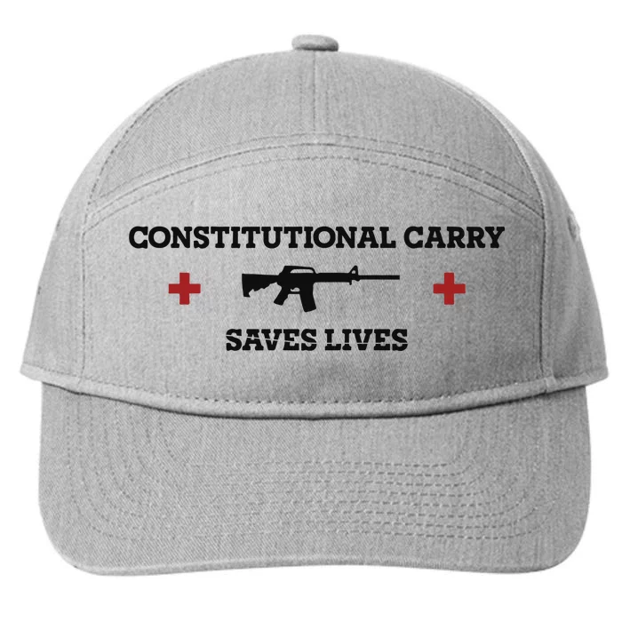 Constitutional Carry Saves Lives 7-Panel Snapback Hat