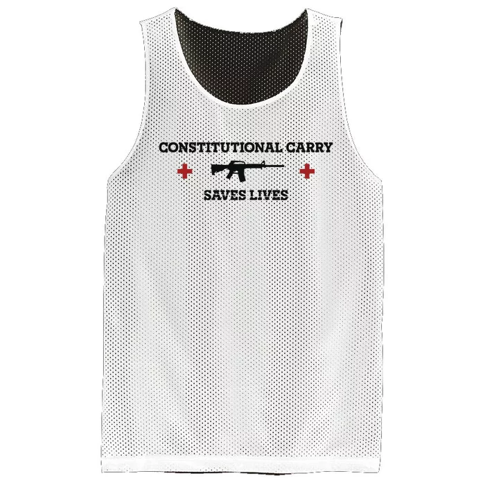 Constitutional Carry Saves Lives Mesh Reversible Basketball Jersey Tank