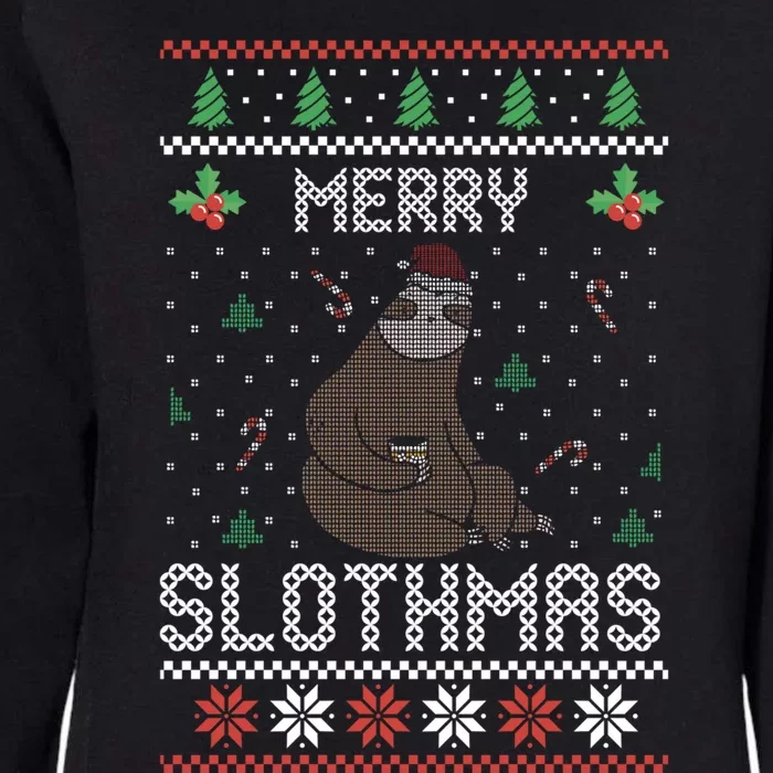 Christmas Costume Sloth Lover Merry Slothmas Xmas Cool Gift Womens California Wash Sweatshirt