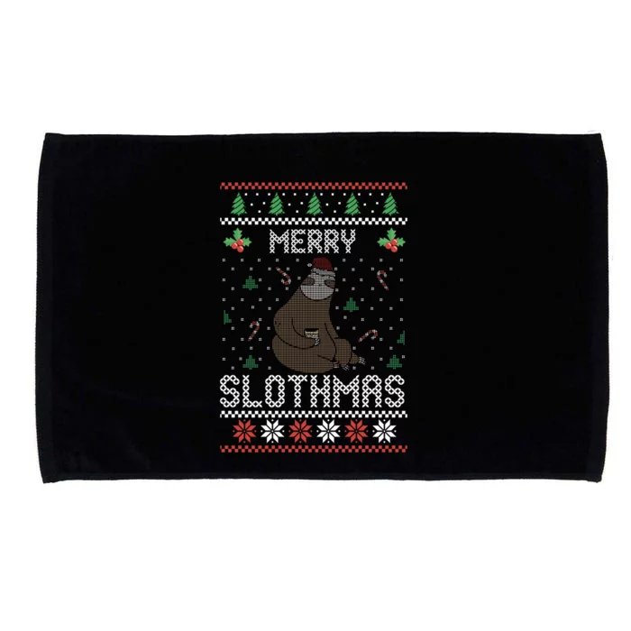 Christmas Costume Sloth Lover Merry Slothmas Xmas Cool Gift Microfiber Hand Towel