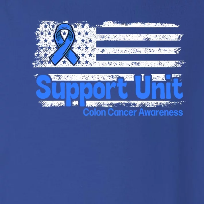 Colon Cancer Support Unit Flag Blue Colon Cancer Awareness Funny Gift Toddler Long Sleeve Shirt