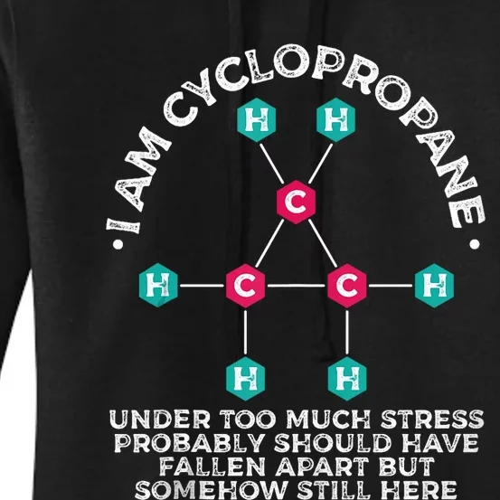 Chemistry Cyclopropane Science Nerd Geek Chemist Women's Pullover Hoodie