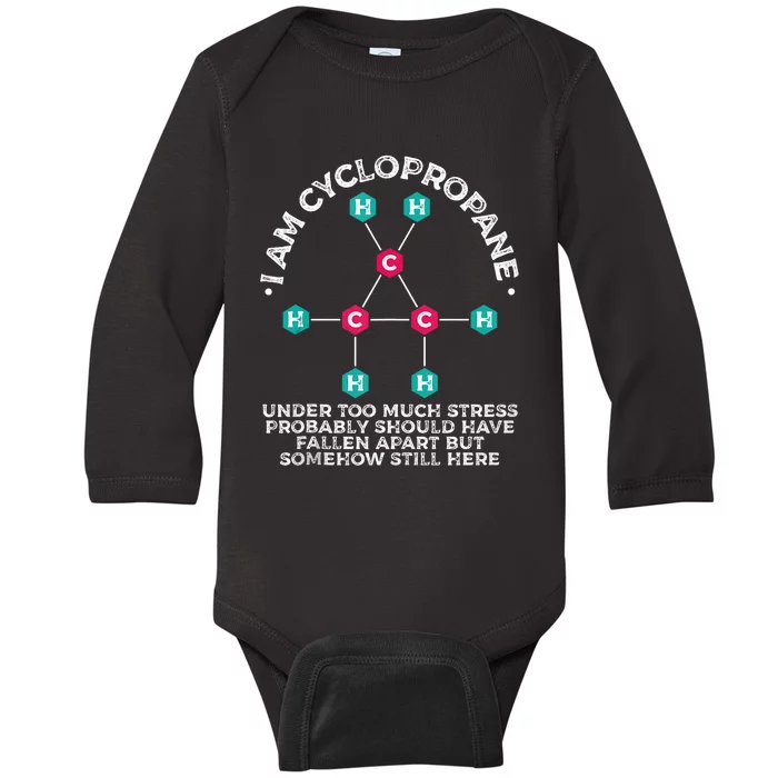 Chemistry Cyclopropane Science Nerd Geek Chemist Baby Long Sleeve Bodysuit