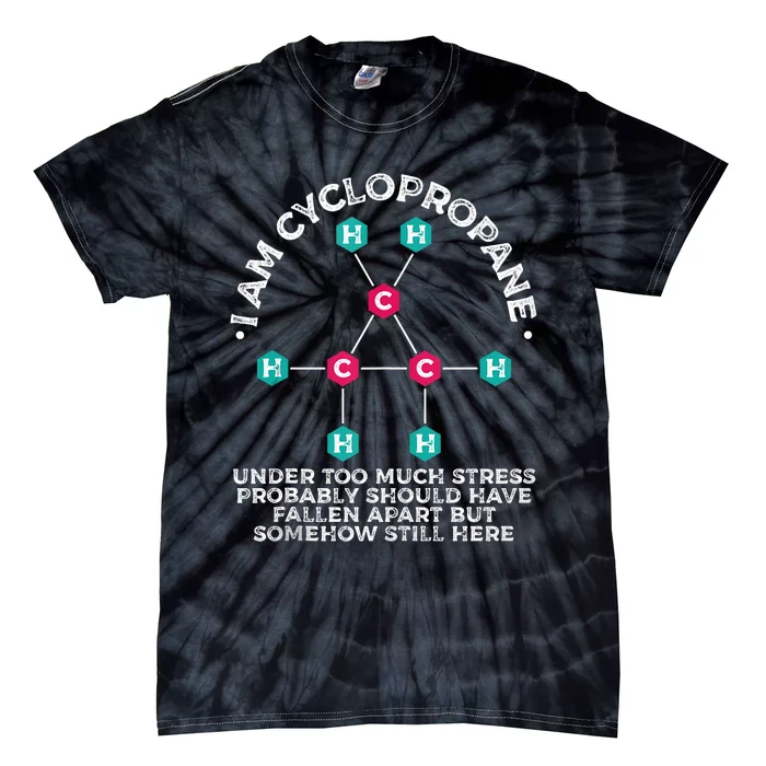 Chemistry Cyclopropane Science Nerd Geek Chemist Tie-Dye T-Shirt