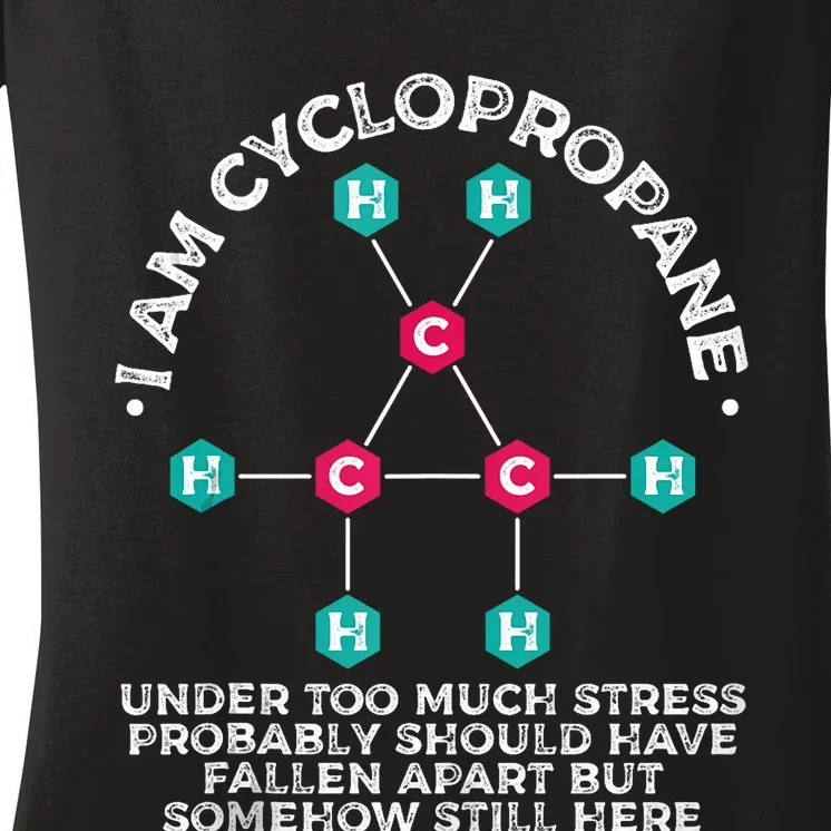 Chemistry Cyclopropane Science Nerd Geek Chemist Women's V-Neck T-Shirt