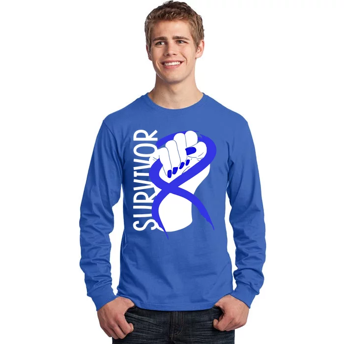 Colon Cancer Survivor Awareness Gift Tall Long Sleeve T-Shirt