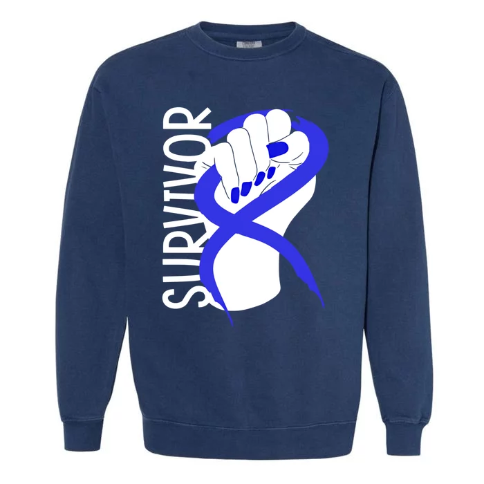 Colon Cancer Survivor Awareness Gift Garment-Dyed Sweatshirt