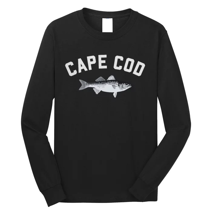 Cape Cod Striper Striped Bass Fun Fishing Long Sleeve Shirt