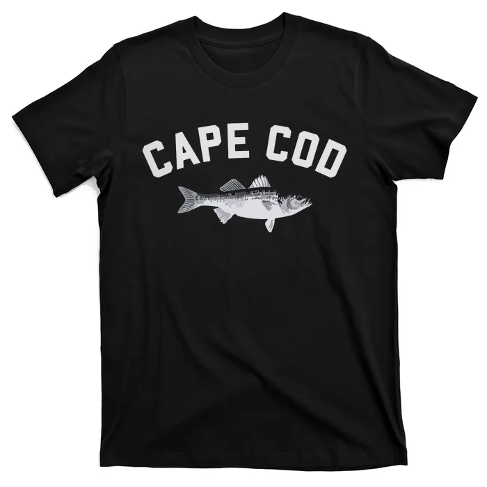 Cape Cod Striper Striped Bass Fun Fishing T-Shirt