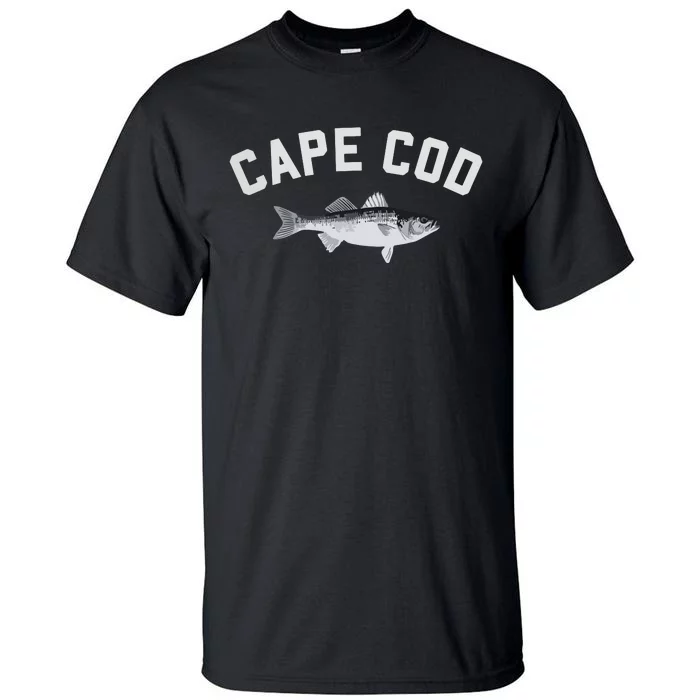 Cape Cod Striper Striped Bass Fun Fishing Tall T-Shirt