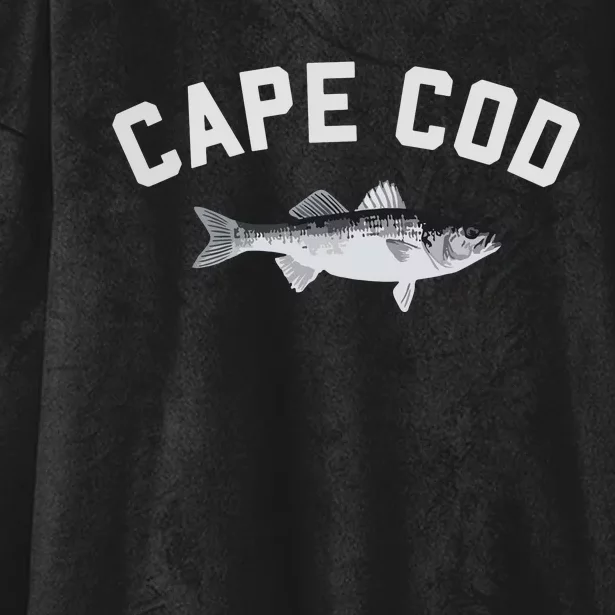 Cape Cod Striper Striped Bass Fun Fishing Hooded Wearable Blanket