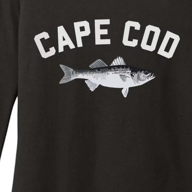 Cape Cod Striper Striped Bass Fun Fishing Womens CVC Long Sleeve Shirt