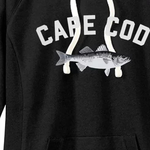 Cape Cod Striper Striped Bass Fun Fishing Women's Fleece Hoodie